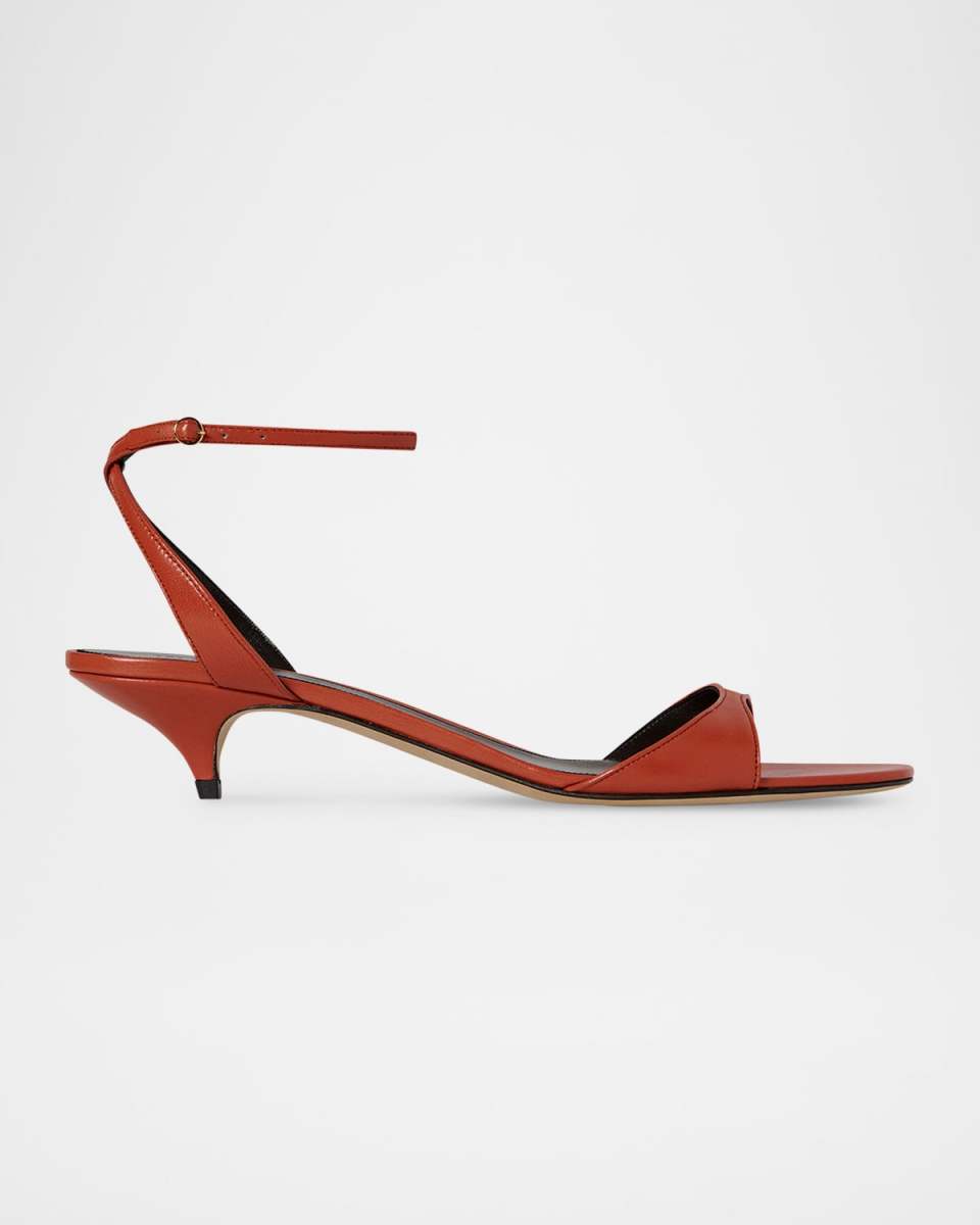 Vika Leather Ankle-Strap Sandals